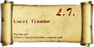 Luczi Tivadar névjegykártya